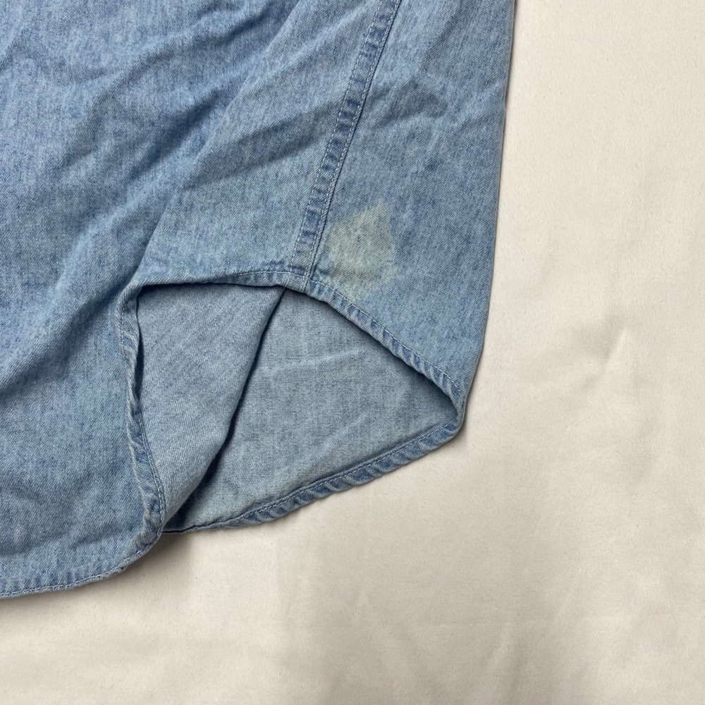 Vintage Dale Earnhardt NASCAR Denim Shirt Competitors View Light Wash Small USA - Picture 5 of 10